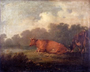 Landschaft mit Vieh (Eine ruhende Kuh)
